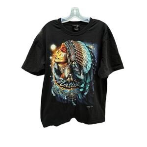 T-Shirt Black 3D Rock Chang Original Native Girl Unisex XL EUC
